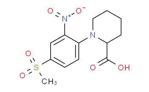 CAS No. 1214141-18-0, 1-(4-(Methylsulfonyl)-2-nitrophenyl)piperidine-2-carboxylic acid
