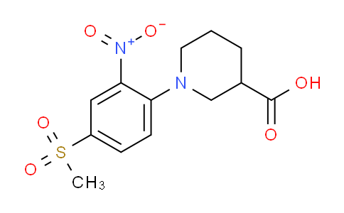 CAS No. 951625-01-7, 1-(4-(Methylsulfonyl)-2-nitrophenyl)piperidine-3-carboxylic acid