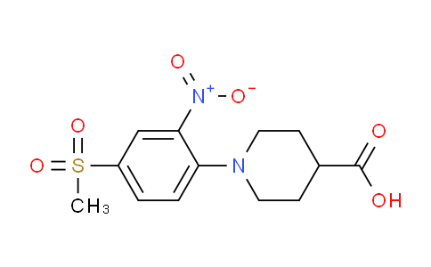CAS No. 942474-70-6, 1-(4-(Methylsulfonyl)-2-nitrophenyl)piperidine-4-carboxylic acid