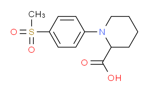 CAS No. 1190092-56-8, 1-(4-(Methylsulfonyl)phenyl)piperidine-2-carboxylic acid