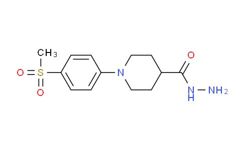 CAS No. 942474-58-0, 1-(4-(Methylsulfonyl)phenyl)piperidine-4-carbohydrazide