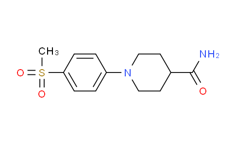 CAS No. 942474-42-2, 1-(4-(Methylsulfonyl)phenyl)piperidine-4-carboxamide