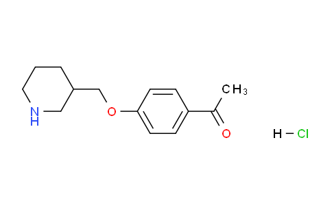 CAS No. 1220021-27-1, 1-(4-(Piperidin-3-ylmethoxy)phenyl)ethanone hydrochloride