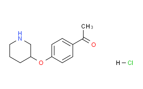 CAS No. 1219976-42-7, 1-(4-(Piperidin-3-yloxy)phenyl)ethanone hydrochloride