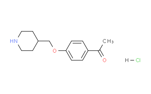 CAS No. 1220021-33-9, 1-(4-(Piperidin-4-ylmethoxy)phenyl)ethanone hydrochloride