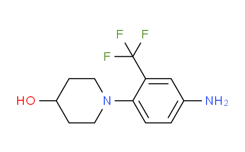 CAS No. 1184392-98-0, 1-(4-Amino-2-(trifluoromethyl)phenyl)piperidin-4-ol