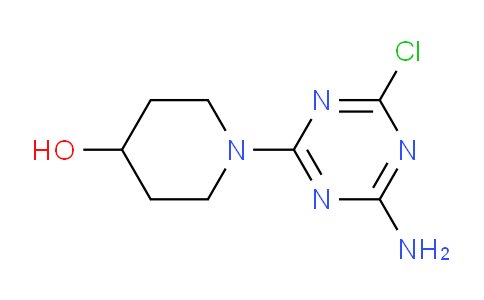 CAS No. 1220016-80-7, 1-(4-Amino-6-chloro-1,3,5-triazin-2-yl)piperidin-4-ol