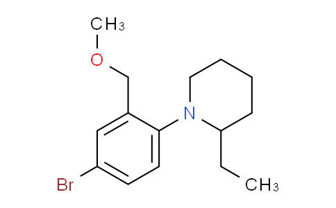 CAS No. 1229608-68-7, 1-(4-Bromo-2-(methoxymethyl)phenyl)-2-ethylpiperidine
