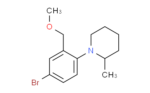 CAS No. 1141474-35-2, 1-(4-Bromo-2-(methoxymethyl)phenyl)-2-methylpiperidine
