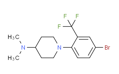 CAS No. 1713162-76-5, 1-(4-Bromo-2-(trifluoromethyl)phenyl)-N,N-dimethylpiperidin-4-amine