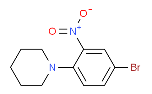 CAS No. 5465-66-7, 1-(4-Bromo-2-nitrophenyl)piperidine