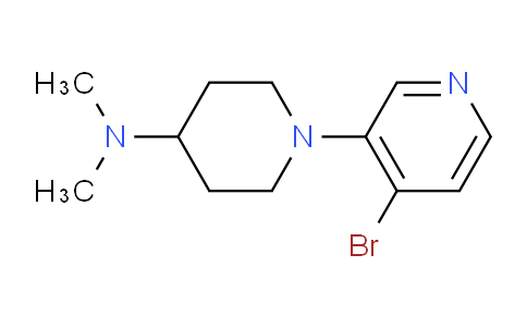 CAS No. 1707604-99-6, 1-(4-Bromopyridin-3-yl)-N,N-dimethylpiperidin-4-amine