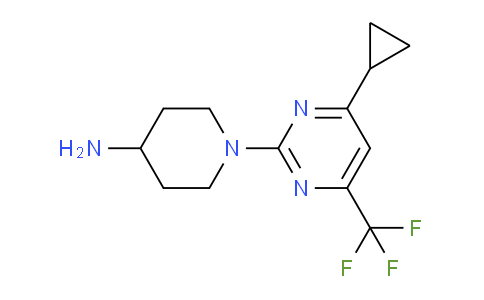 CAS No. 1018143-59-3, 1-(4-Cyclopropyl-6-(trifluoromethyl)pyrimidin-2-yl)piperidin-4-amine