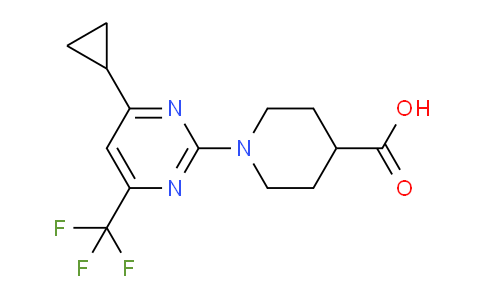 CAS No. 862652-23-1, 1-(4-Cyclopropyl-6-(trifluoromethyl)pyrimidin-2-yl)piperidine-4-carboxylic acid