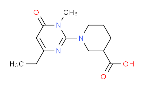 CAS No. 1707594-61-3, 1-(4-Ethyl-1-methyl-6-oxo-1,6-dihydropyrimidin-2-yl)piperidine-3-carboxylic acid