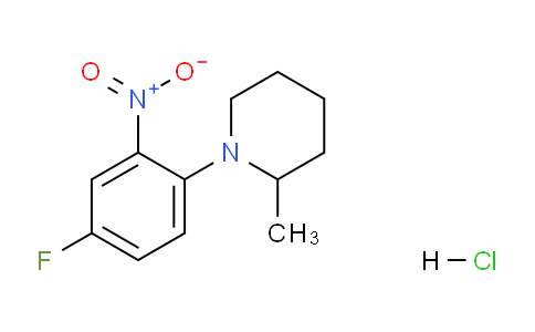 CAS No. 1185302-60-6, 1-(4-Fluoro-2-nitrophenyl)-2-methylpiperidine hydrochloride