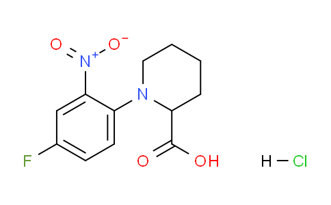 CAS No. 1214045-01-8, 1-(4-Fluoro-2-nitrophenyl)piperidine-2-carboxylic acid hydrochloride