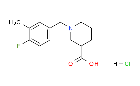 CAS No. 1044767-23-8, 1-(4-Fluoro-3-methylbenzyl)piperidine-3-carboxylic acid hydrochloride