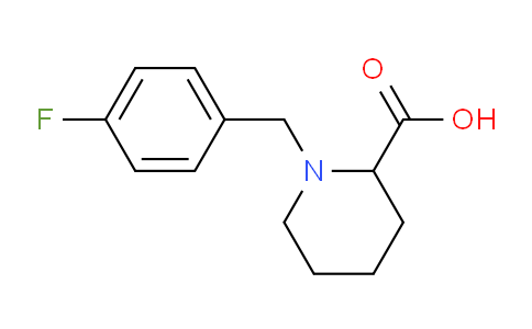 CAS No. 1030610-75-3, 1-(4-Fluorobenzyl)piperidine-2-carboxylic acid