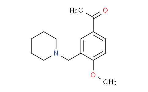 CAS No. 93201-36-6, 1-(4-Methoxy-3-(piperidin-1-ylmethyl)phenyl)ethanone