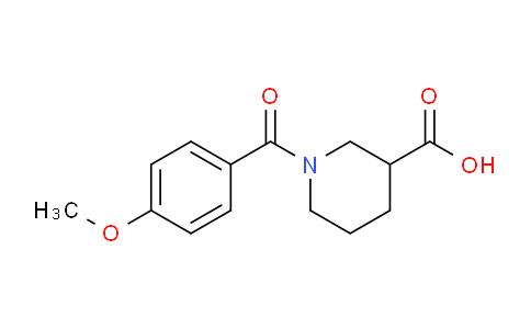 CAS No. 436093-11-7, 1-(4-Methoxybenzoyl)piperidine-3-carboxylic acid