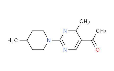CAS No. 903447-26-7, 1-(4-Methyl-2-(4-methylpiperidin-1-yl)pyrimidin-5-yl)ethanone