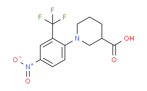 CAS No. 1171918-77-6, 1-(4-Nitro-2-(trifluoromethyl)phenyl)piperidine-3-carboxylic acid