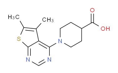 CAS No. 842971-60-2, 1-(5,6-Dimethylthieno[2,3-d]pyrimidin-4-yl)piperidine-4-carboxylic acid