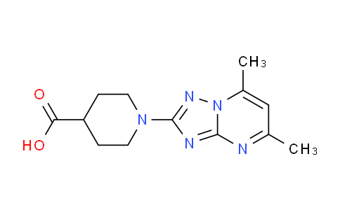 CAS No. 1707394-55-5, 1-(5,7-Dimethyl-[1,2,4]triazolo[1,5-a]pyrimidin-2-yl)piperidine-4-carboxylic acid