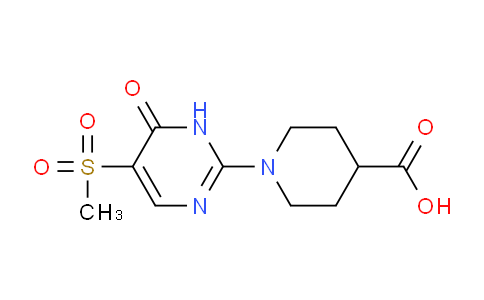CAS No. 1708268-32-9, 1-(5-(Methylsulfonyl)-6-oxo-1,6-dihydropyrimidin-2-yl)piperidine-4-carboxylic acid