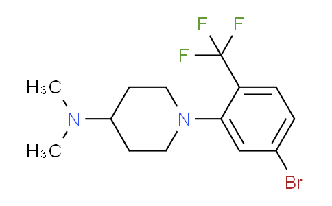 CAS No. 1779123-31-7, 1-(5-Bromo-2-(trifluoromethyl)phenyl)-N,N-dimethylpiperidin-4-amine
