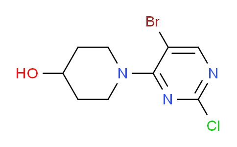 CAS No. 477593-22-9, 1-(5-Bromo-2-chloropyrimidin-4-yl)piperidin-4-ol