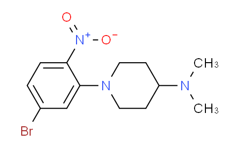 CAS No. 1779127-85-3, 1-(5-Bromo-2-nitrophenyl)-N,N-dimethylpiperidin-4-amine