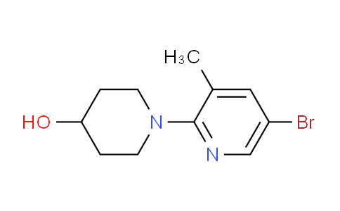 CAS No. 1220029-60-6, 1-(5-Bromo-3-methylpyridin-2-yl)piperidin-4-ol
