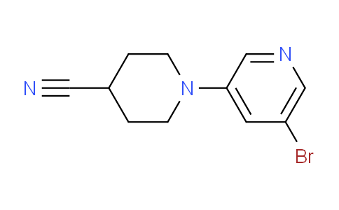CAS No. 1289110-84-4, 1-(5-Bromopyridin-3-yl)piperidine-4-carbonitrile