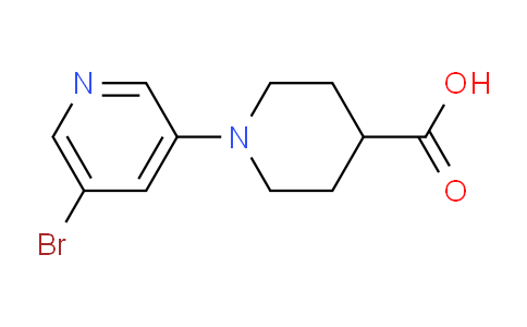 CAS No. 1823511-42-7, 1-(5-Bromopyridin-3-yl)piperidine-4-carboxylic acid