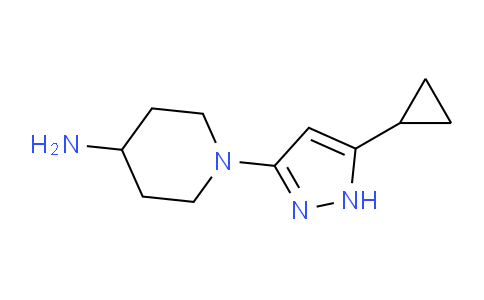 CAS No. 1706646-62-9, 1-(5-Cyclopropyl-1H-pyrazol-3-yl)piperidin-4-amine