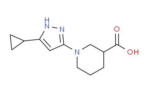 CAS No. 1706819-51-3, 1-(5-Cyclopropyl-1H-pyrazol-3-yl)piperidine-3-carboxylic acid