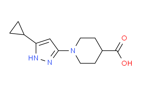 CAS No. 1706542-45-1, 1-(5-Cyclopropyl-1H-pyrazol-3-yl)piperidine-4-carboxylic acid