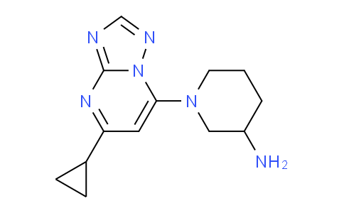 CAS No. 1707375-56-1, 1-(5-Cyclopropyl-[1,2,4]triazolo[1,5-a]pyrimidin-7-yl)piperidin-3-amine