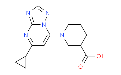 CAS No. 1710529-52-4, 1-(5-Cyclopropyl-[1,2,4]triazolo[1,5-a]pyrimidin-7-yl)piperidine-3-carboxylic acid