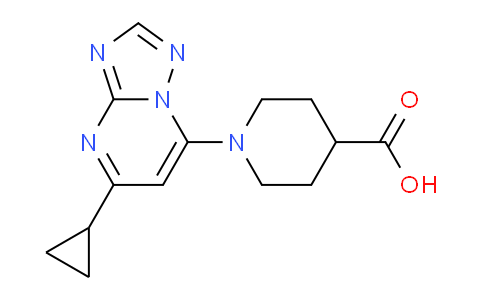 CAS No. 1707372-37-9, 1-(5-Cyclopropyl-[1,2,4]triazolo[1,5-a]pyrimidin-7-yl)piperidine-4-carboxylic acid