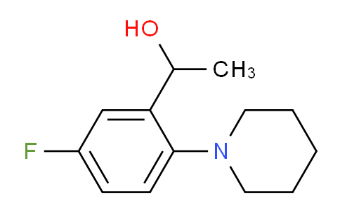 CAS No. 1156864-57-1, 1-(5-Fluoro-2-(piperidin-1-yl)phenyl)ethanol