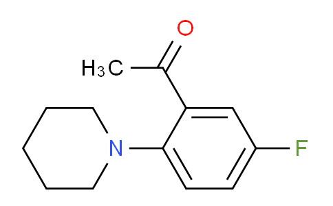 CAS No. 1019622-03-7, 1-(5-Fluoro-2-(piperidin-1-yl)phenyl)ethanone