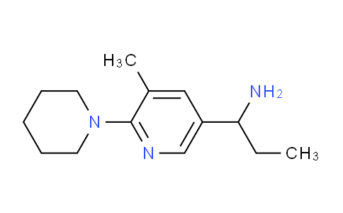 CAS No. 1355196-15-4, 1-(5-Methyl-6-(piperidin-1-yl)pyridin-3-yl)propan-1-amine