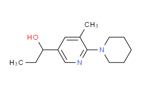 CAS No. 1355196-03-0, 1-(5-Methyl-6-(piperidin-1-yl)pyridin-3-yl)propan-1-ol