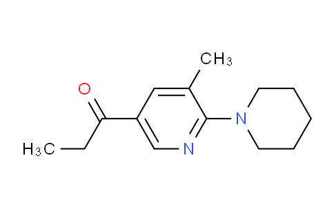 CAS No. 1355177-30-8, 1-(5-Methyl-6-(piperidin-1-yl)pyridin-3-yl)propan-1-one