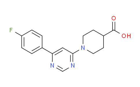 CAS No. 1707394-47-5, 1-(6-(4-Fluorophenyl)pyrimidin-4-yl)piperidine-4-carboxylic acid