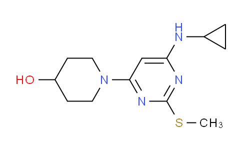 CAS No. 1353977-27-1, 1-(6-(Cyclopropylamino)-2-(methylthio)pyrimidin-4-yl)piperidin-4-ol