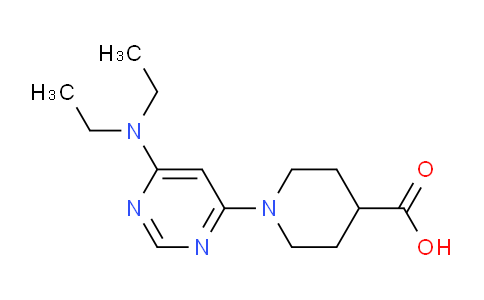 CAS No. 1353985-75-7, 1-(6-(Diethylamino)pyrimidin-4-yl)piperidine-4-carboxylic acid